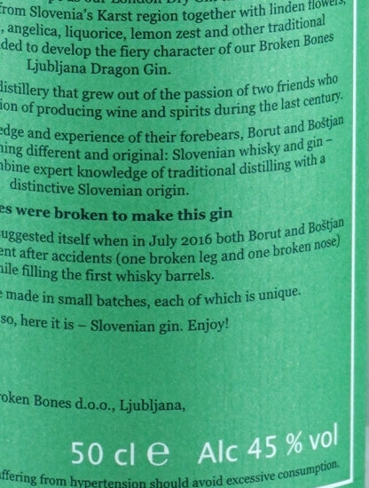 Broken Bones Ljubljana Dragon Gin