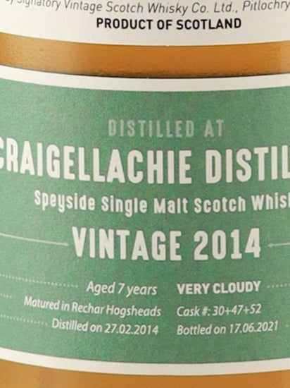 Signatory Very Cloudy Craigellachie 7 Years 2014 for LMDW