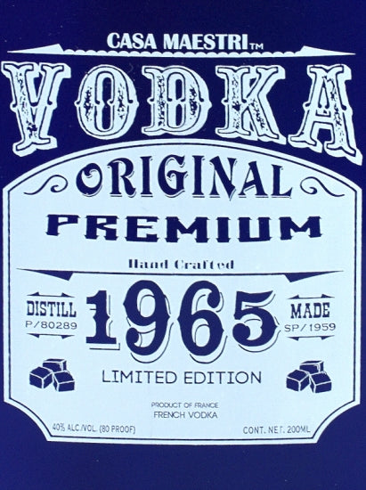 Casa Maestri Vodka Flask Bottle 200ml