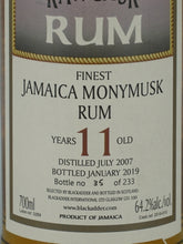 Load image into Gallery viewer, Blackadder Raw Cask Jamaica Monymusk Rum 11 Years 2007
