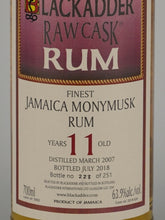 Load image into Gallery viewer, Blackadder Raw Cask Jamaica Monymusk Rum 11 Years 2007