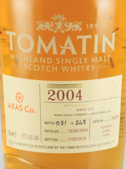 Tomatin 2004/2019 for AXAS