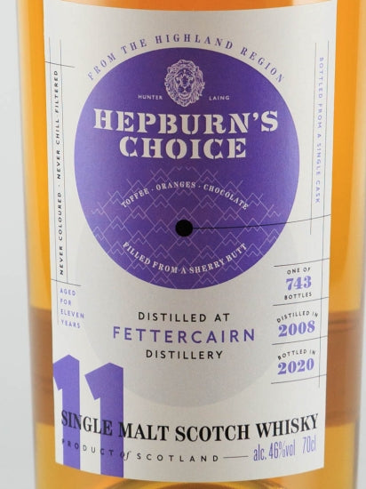 Hepburn's Choice Fettercairn 11 Year Old 2008
