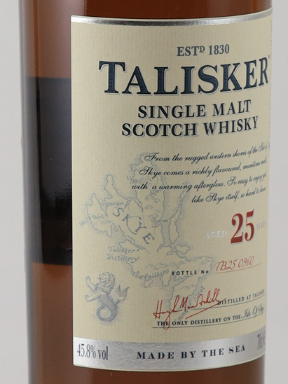 Talisker 25 Year Old 2020 Release Lot 0132