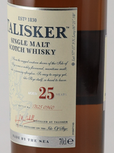 Load image into Gallery viewer, Talisker 25 Year Old 2020 Release Lot 0132