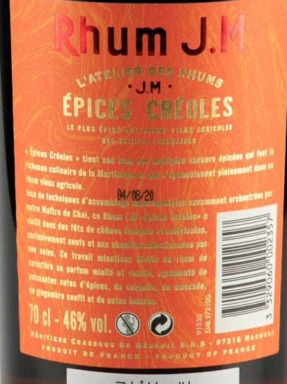 Rhum Jm Atelier Epices Creole
