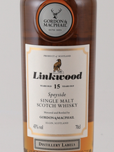 Load image into Gallery viewer, Gordon &amp; MacPhail Distillery Label Linkwood 15 Year Old 2018 Release