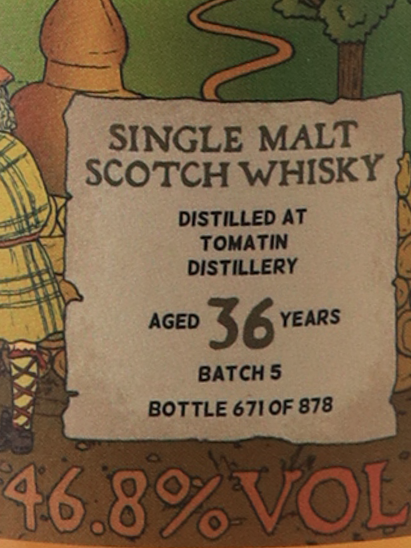 Boutique Whisky Tomatin 36 Year Old Batch 5