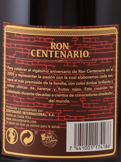 Ron Centenario 20 Year Old Fundacion