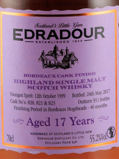 Edradour 17 Year Old 1999 Bordeaux Finish
