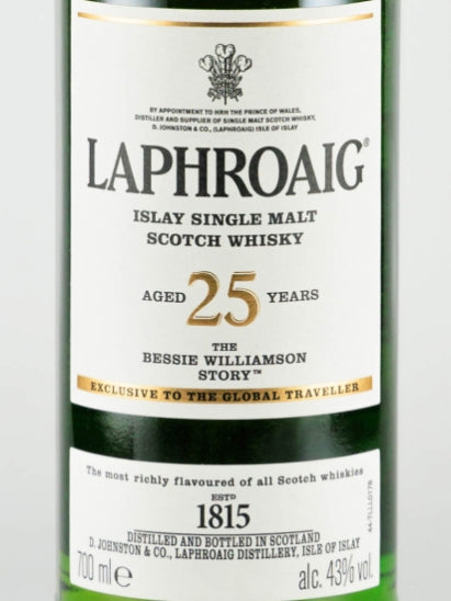 Laphroaig 25 Year Old The Bessie Williamson Story