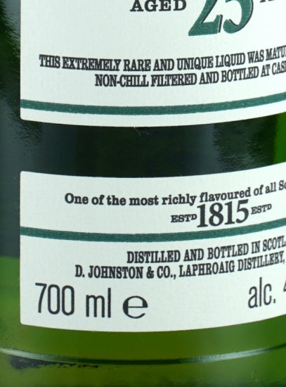 Laphroaig 25 Year Old Cask Strength 2020 Release