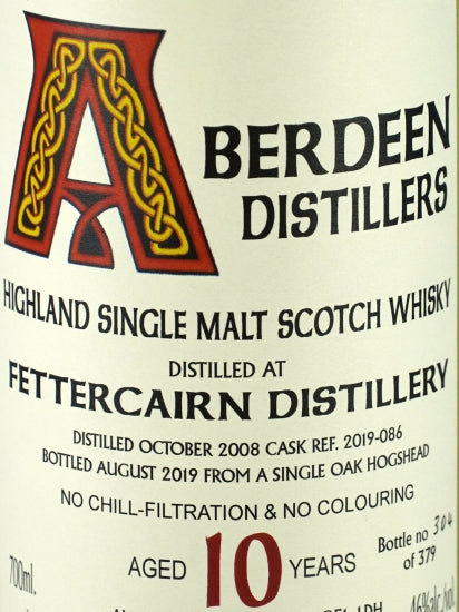 Black Adder Aberdeen Fettercairn 10 Year Old 2008