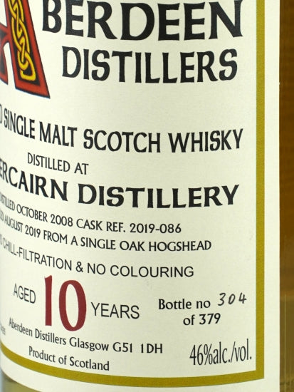 Black Adder Aberdeen Fettercairn 10 Year Old 2008