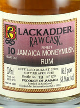 Load image into Gallery viewer, Black Adder Low Cask Jamaica Monymusk Rum 10 Year Old 2004 200ml