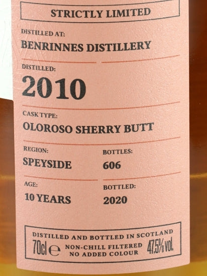 Carn Mor Strictly Limited Benrinnes 10 Year Old 2010