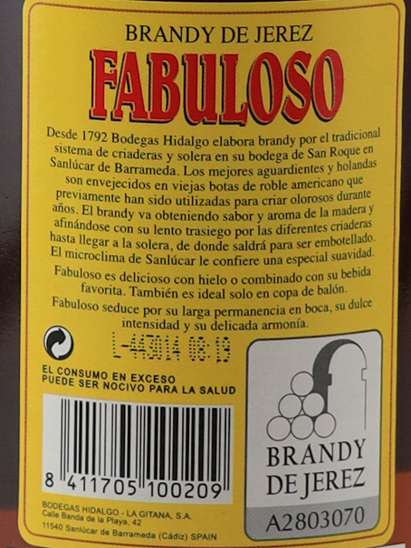 Brandy de Jerez Fabroso