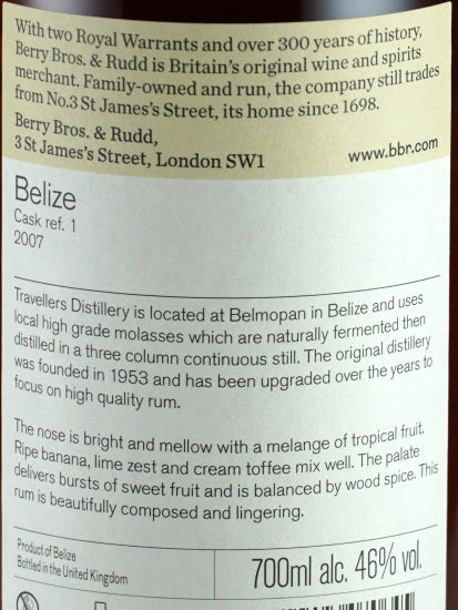 BB&R Belize Rum 13 Year Old 2007