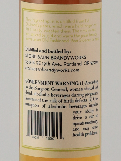 Stoneburn Pear Brandy