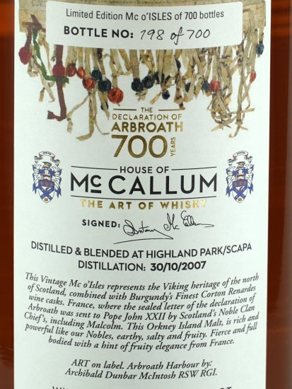 House of McCallum MC Isles 12 Year Old 2007