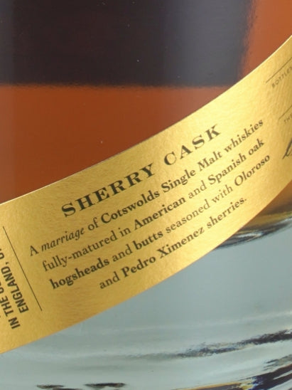 Cotswolds Single Malt Whisky Sherry Cask