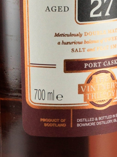 Bowmore 27 Year Old Vintner's Trilogy