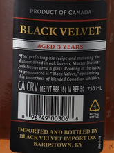 Load image into Gallery viewer, Black Velvet 750ml