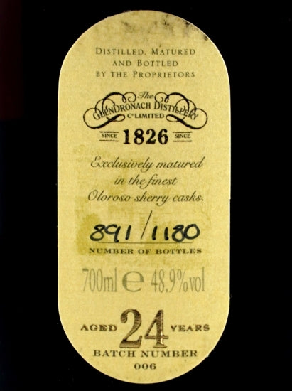 Glendronach Grandeur 24 Year Old Batch 6