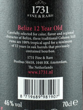Load image into Gallery viewer, 1731 Fine &amp; Rare Single Origin Belize 12 Year Old