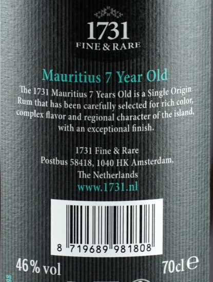 1731 Fine & Rare Single Origin Mauritius 7 Year Old