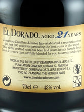 Load image into Gallery viewer, El Dorado 21 Year Old 700ml