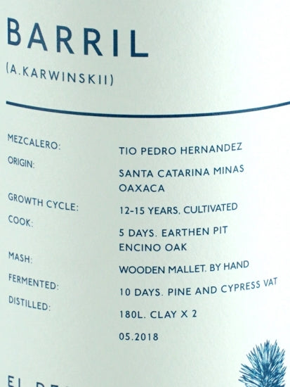 El Destilado Barril Mezcal