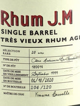 Load image into Gallery viewer, Rhum Jm Single Barrel 20 Year Old 1999