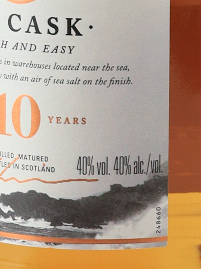Aerstone 10 Years Old Sea Cask (defective label)