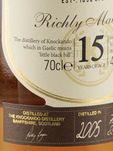 Load image into Gallery viewer, Knockando 15 Year Old 2005 Rich Matured