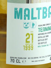Load image into Gallery viewer, Maltbarn Teaninich 21 Year Old 1999