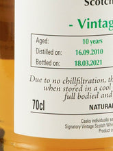 Load image into Gallery viewer, Signatory Glen spey 10 Year Old 2010 Cask 804788 &amp; 804795