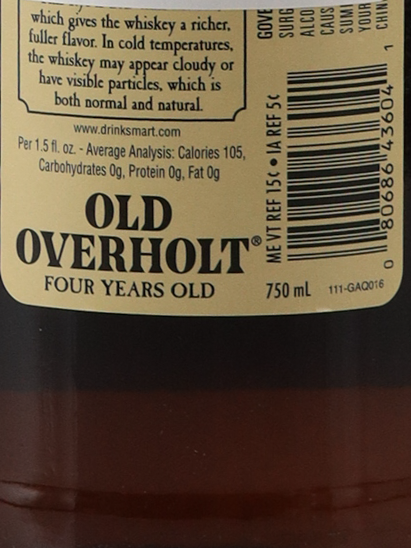 Old Overholt Straight Rye 4 Year Old