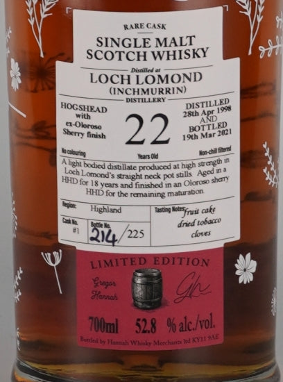 Lady of the Glen Loch Lomond 22 Year Old 1998