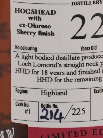 Lady of the Glen Loch Lomond 22 Year Old 1998