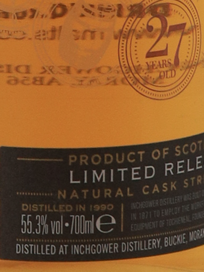 Inchgower 27 Year Old 1990 Special Release 2018