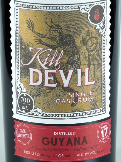 Kill Devil Guyana Diamond Column Still 17 Year Old 2003