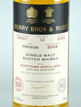 Load image into Gallery viewer, BB&amp;R Dufftown 12 Year Old 2008