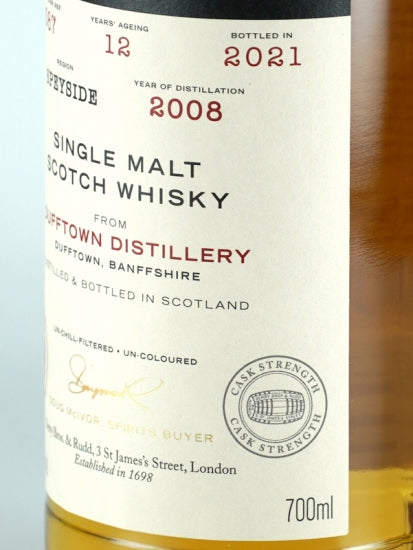 BB&R Dufftown 12 Year Old 2008