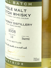 Load image into Gallery viewer, BB&amp;R Glen Moray 12 Year Old 2008
