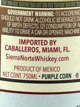 Load image into Gallery viewer, Sierra Norte Purple Corn Whisky
