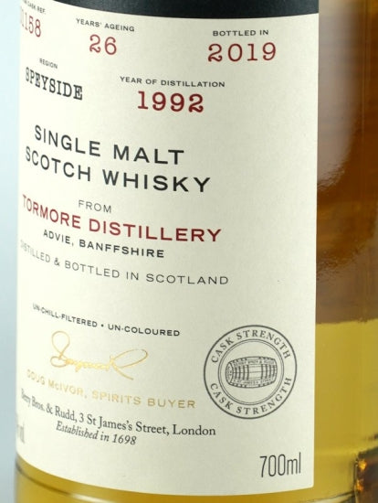 BB&R Tormore 26 Year Old 1992