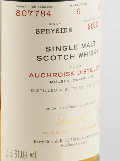 BB&R Auchroisk 9 Year Old 2010