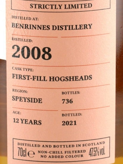 Carn Mor Strictly Limited Benrinnes 12 Year Old 2008