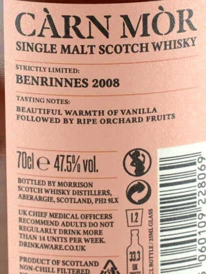Carn Mor Strictly Limited Benrinnes 12 Year Old 2008